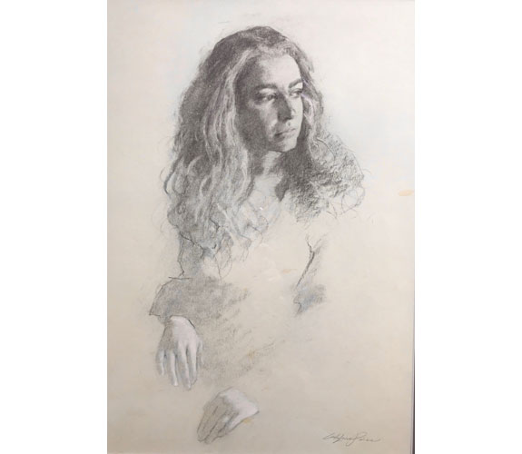"Charcoal Study of Sarah" - Carla Louise Paine